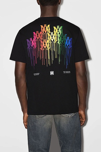 Чёрная футболка Amiri M.A. Drip logo-print   