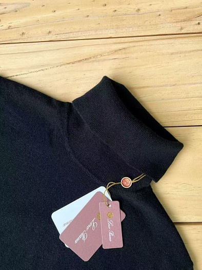 Мужская водолазка Loro Piana Premium - Black   