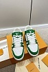 Кожаные кроссовки Louis Vuitton Trainer Monogram - White / Green