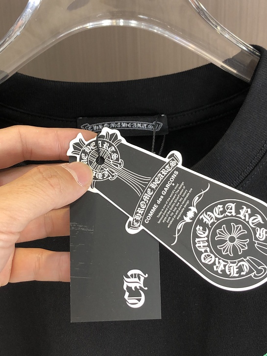 Чёрная оверсайз футболка Chrome Hearts Premium