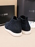 Замшевые лоферы с мехом Hugo Boss high-top - Navy