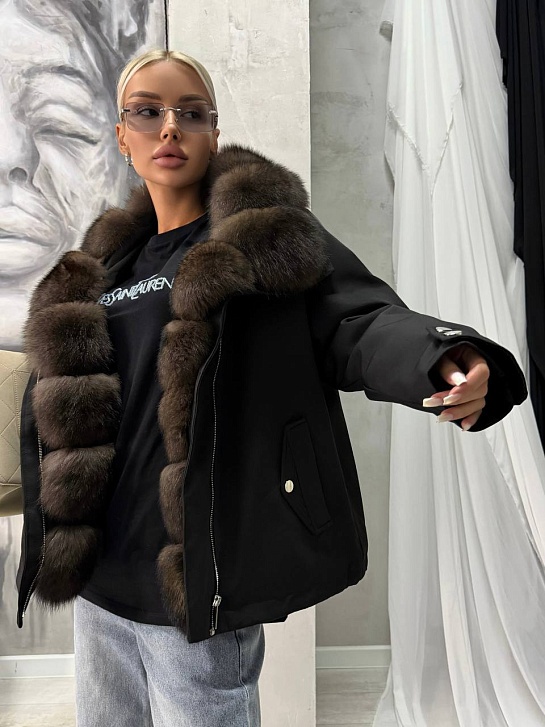Женская парка с натуральным мехом Max Mara premium
