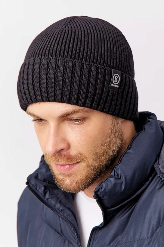 Шапка на флисе Bogner ribbed - Black