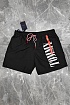 Мужские чёрные шорты Tommy Hilfiger logo-print