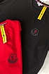 Мужская брендовая футболка Moncler Rubber Logo - Red