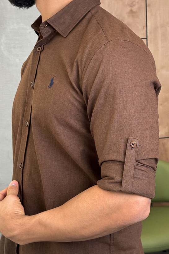 Мужская рубашка Роlо Ralрh Lаurеn коричневого цвета