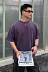 Фиолетовая оверсайз футболка Chrome Hearts Premium