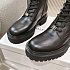 Женские кожаные ботинки Balenciaga чёрного цвета