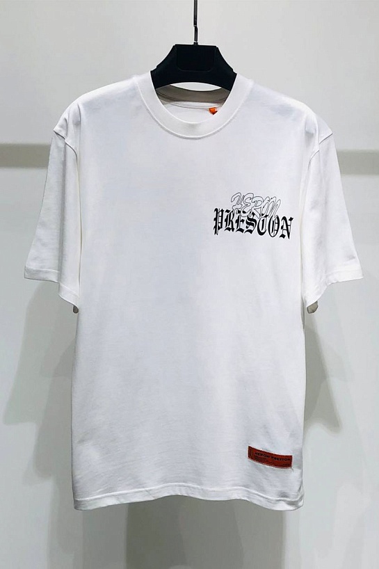 Белая оверсайз футболка Heron Preston