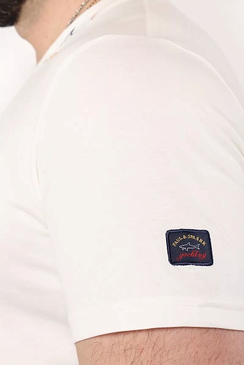 Мужская футболка Paul & Shark logo-patch - White   