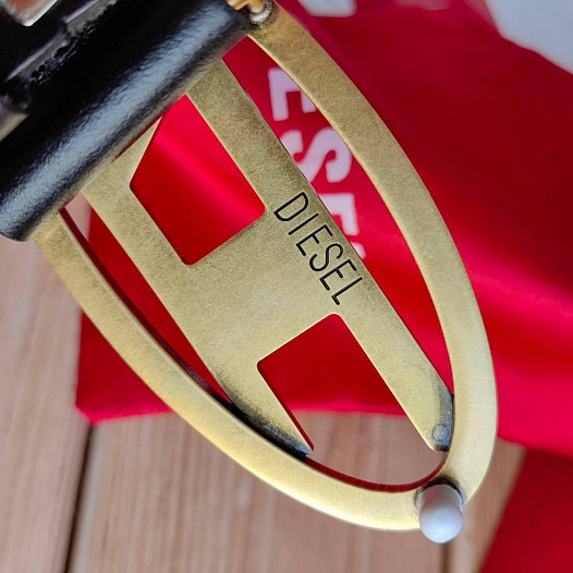 Кожаный ремень Diesel D-buckle (ширина 4 см, длина 95 / 100 см)   