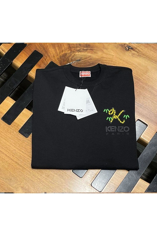 Мужской свитшот чёрного цвета Kenzo logo-print