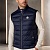 Мужской брендовый жилет Moncler тёмно-синего цвета