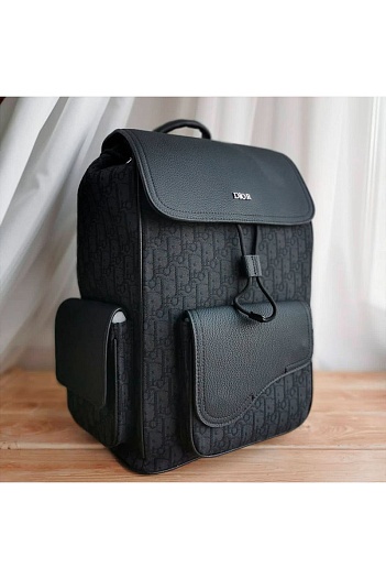 Рюкзак Dior Oblique Jacquard Saddle 40x28 см (2 расцветки)   