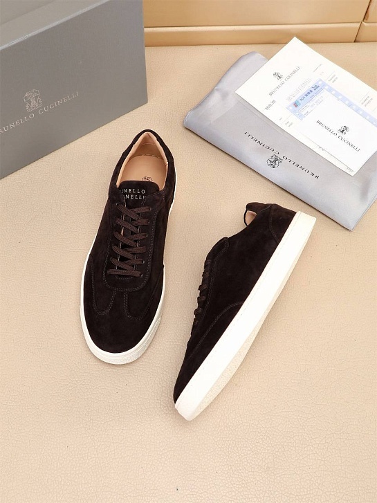 Замшевые кроссовки Brunello Cucinelli low-top - Brown