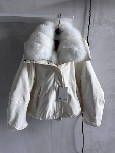 Женский бомбер с натуральным мехом Max Mara premium   