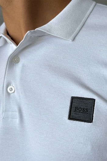Мужское белое поло Hugo Boss   
