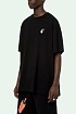 Чёрная оверсайз футболка Off-White Pascal Arrow Logo