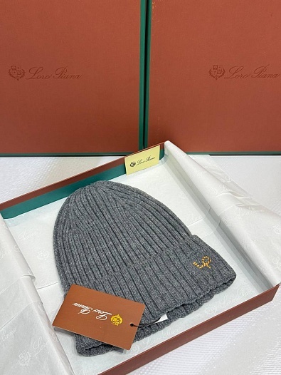 Шапка Loro Piana premium logo-embroidered - Grey   
