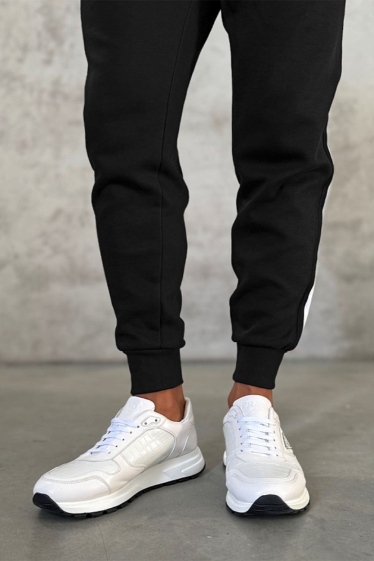 Чёрные спортивные штаны Moncler logo-patch