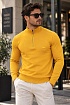Мужской жёлтый джемпер Lacoste Zip Neck