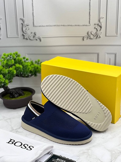 Текстильные слипоны Hugo Boss Homium - Navy   