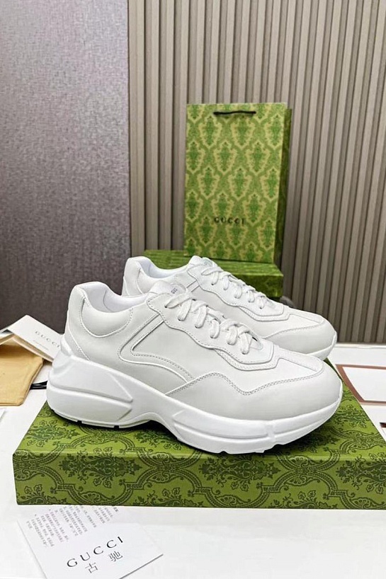 Кожаные кроссовки Gucci Rhyton - White