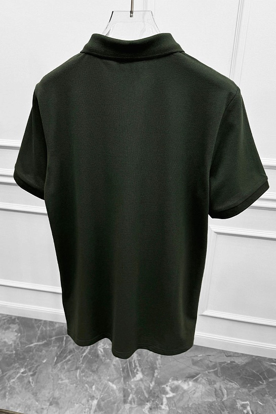 Зелёное поло Paul & Shark logo-embroidered