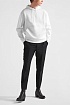 Мужское белое худи Prada technical cotton