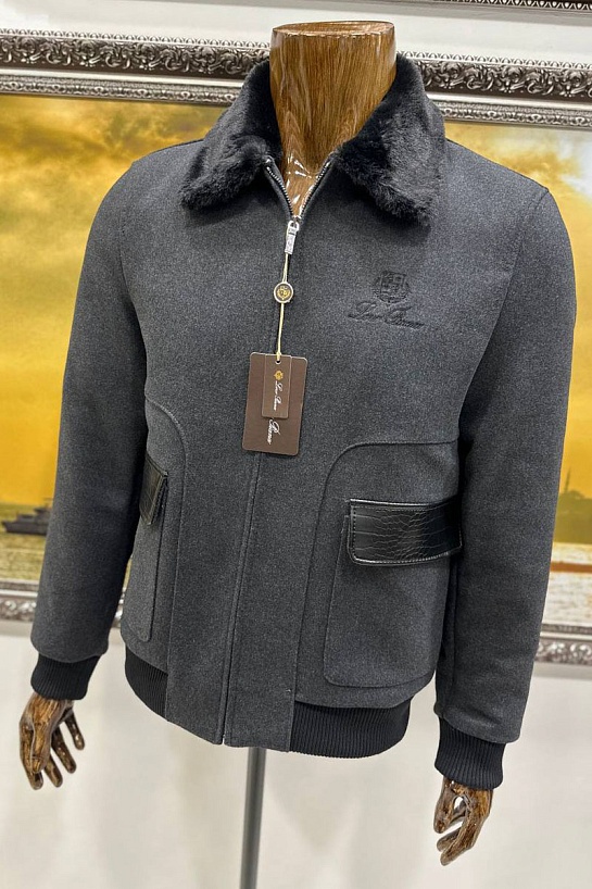 Укороченное кашемировое пальто Loro Piana - Grey