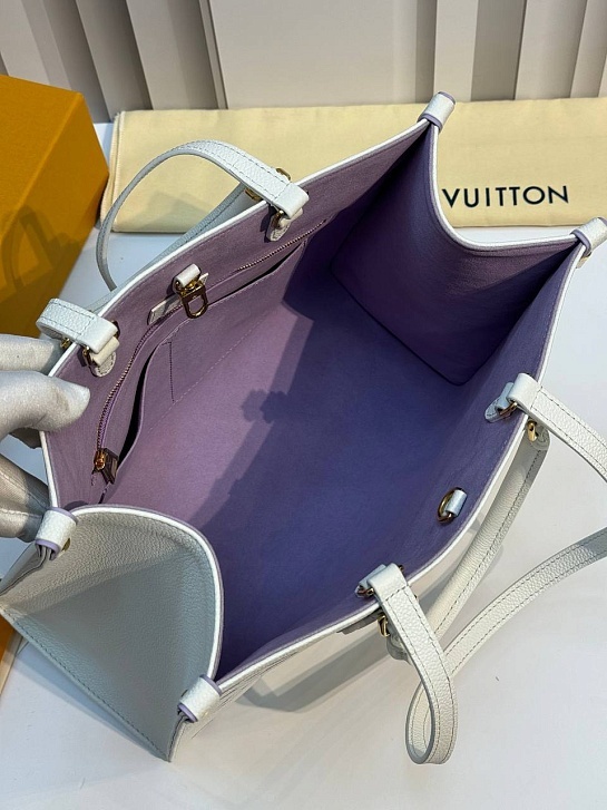 Женская кожаная сумка Louis Vuitton Onthego MM Premium 35x27x14 см