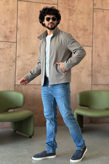 Мужская серая куртка Hermes   