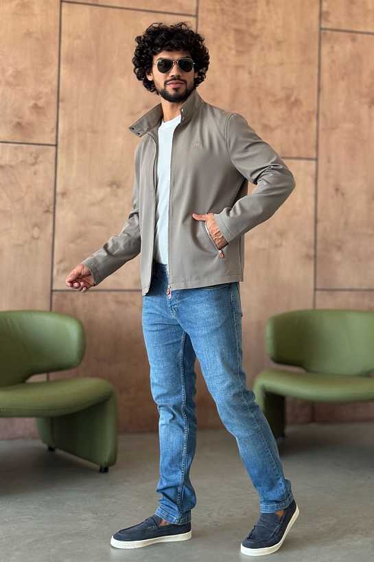 Мужская серая куртка Hermes