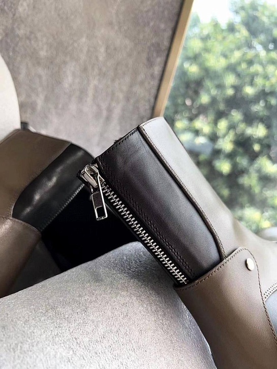 Женские коричневые кожаные ботинки Celine Premium