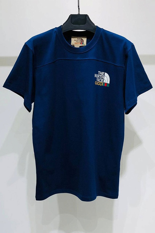 Оверсайз футболка Gucci x The North Face Collaboration landscape print - Navy