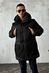 Удлинённый чёрный пуховик Burberry Nylon  logo-patch