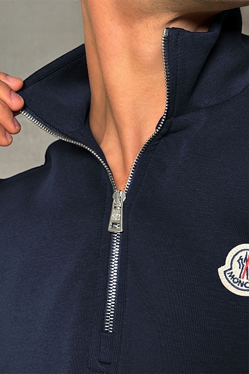 Мужской джемпер Moncler logo-patch - Navy   