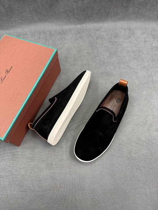 Мужские лоферы Loro Piana Venice Walk - Black