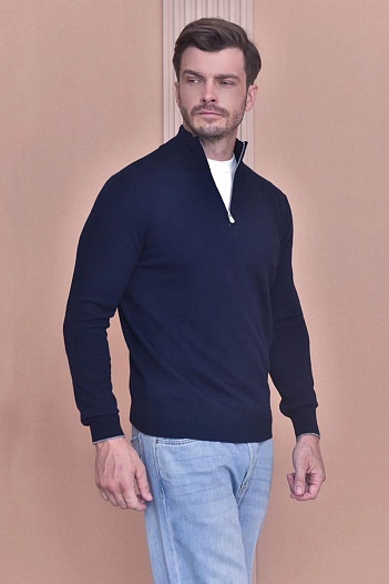 Кашемировый свитер Brunello Cucinelli Premium - Dark Blue   