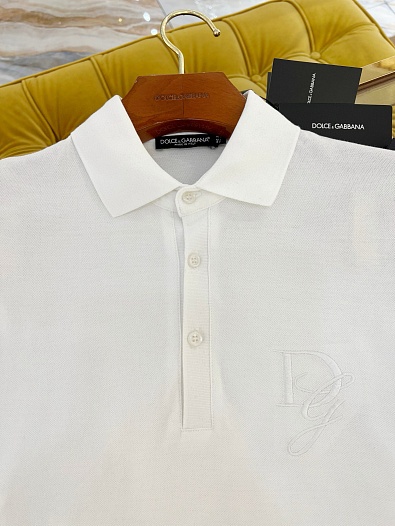 Мужское белое поло Dolce & Gabbana Premium   