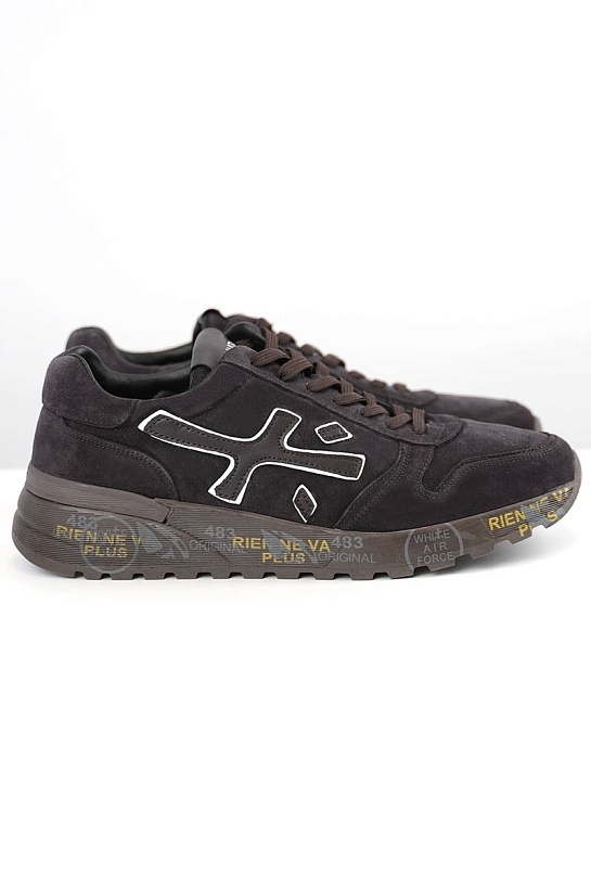Замшевые кроссовки с мехом Premiata low-top - Brown