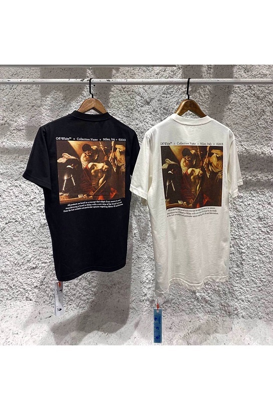 Чёрная оверсайз футболка Off-White Caravaggio Painting
