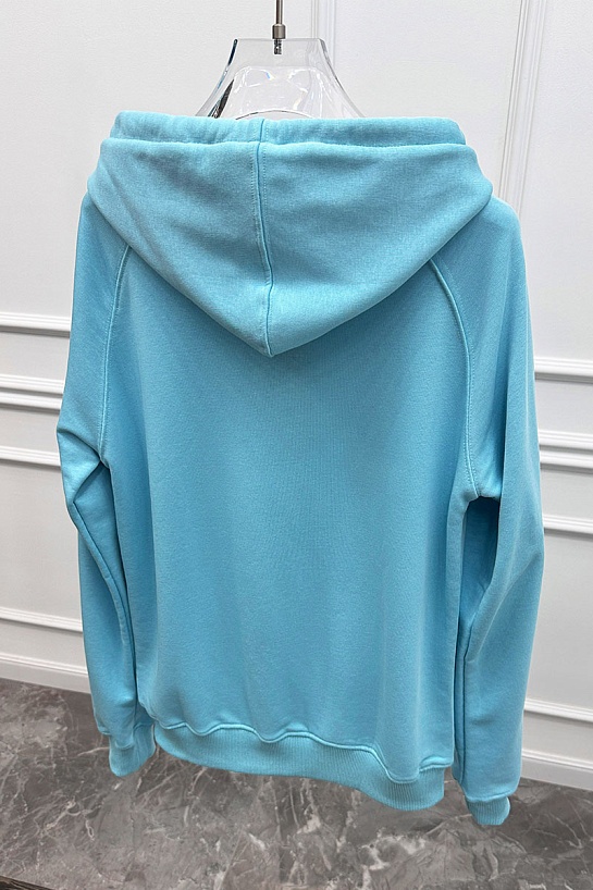 Голубая кофта на молнии Stone Island compass-patch