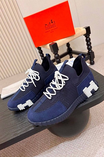 Текстильные кроссовки Hermes lift slip-on   