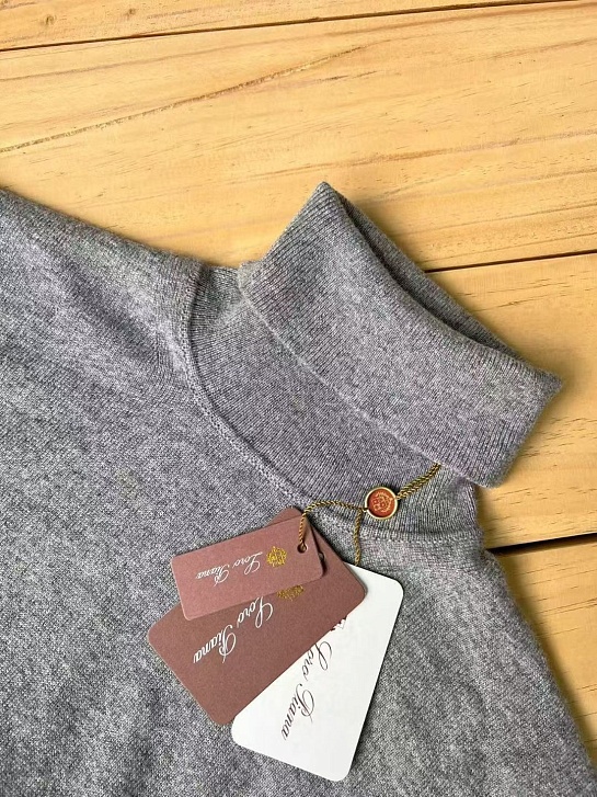 Мужская водолазка Loro Piana Premium - Light Gray