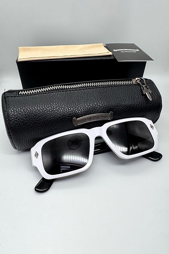 Солнцезащитные очки Chrome Hearts square-frame - White