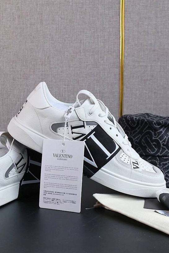 Кожаные кроссовки Valentino VL7N low-top - White / Black