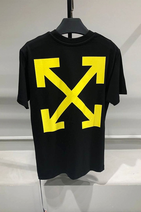 Чёрная оверсайз футболка Off-White Caravaggio Arrows