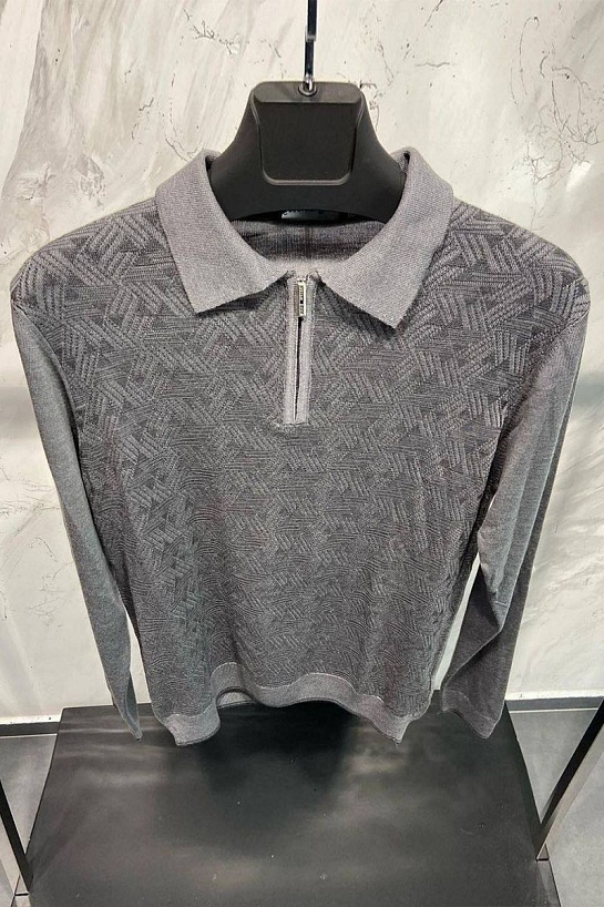 Классическая кофта Stefano Ricci серого цвета