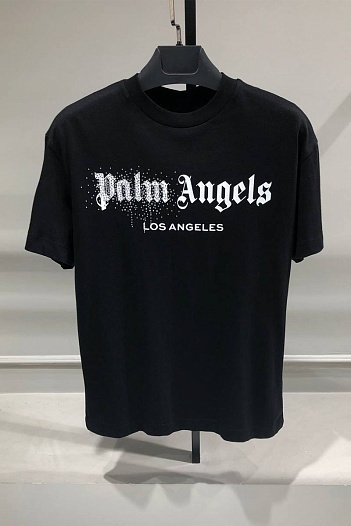 Футболка чёрного цвета Palm Angels logo-print   